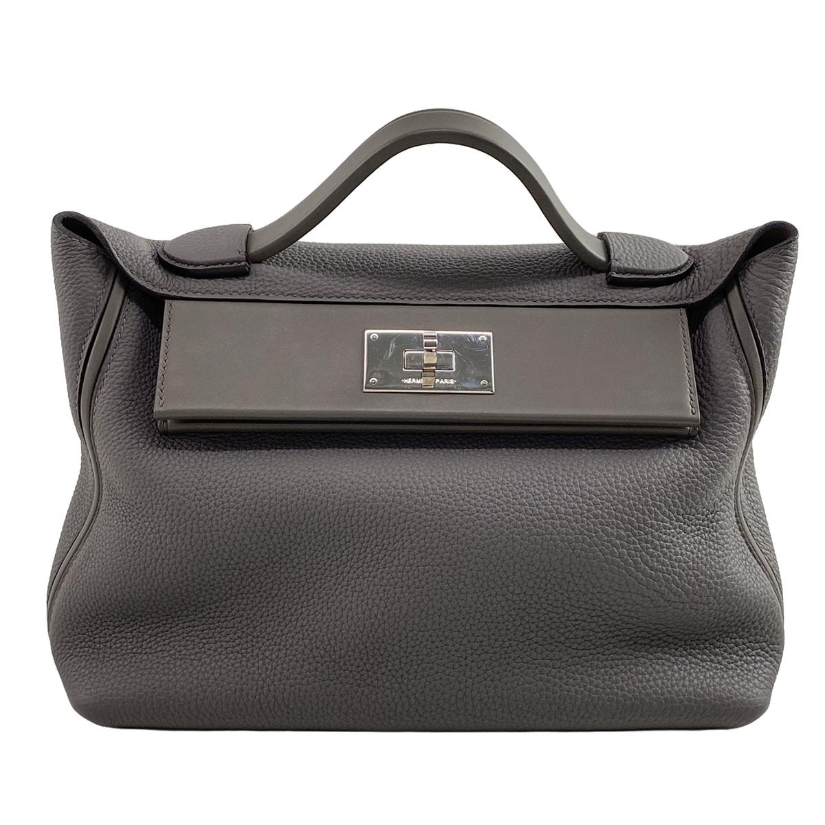 【新着】【中古】HERMES(エルメス) サック 24/24 ヴァンキャトル29 ハンドバッグ シルバー金具 エタン