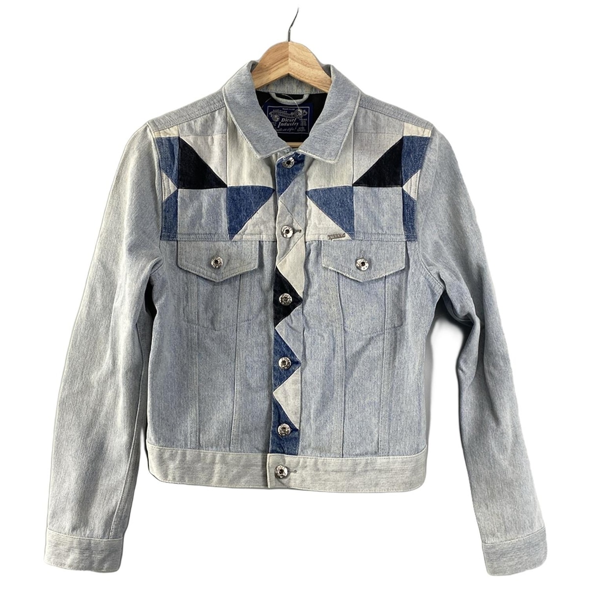 【中古】DIESEL(ディーゼル) Gジャン 長袖/春/秋 ライトブルー×ネイビー×黒