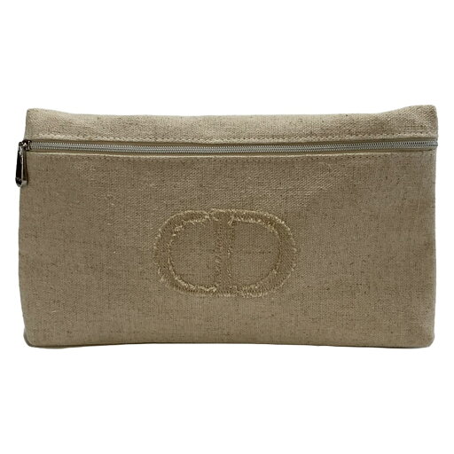 【中古】DIOR/ChristianDior(ディオール/クリスチャンディオール) ポーチ BEAUTE ベージュ コットン、リネン 【中古】DIOR/ChristianDior(ディオール/クリスチャンディオール) ポーチ BEAUTE ベージュ コットン、リネン