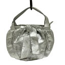 【中古】GIANNICHIARINI(ジャンニキャリーニ/ジャンニキアリーニ) ハンドバッグ シルバー レザー