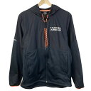 【中古】UNDER ARMOUR(アンダーアーマー) ジャージ 長袖/ジップアップ 黒×オレンジ