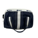 【中古】LESPORTSAC(レスポートサック) ハンドバッグ ミニボストン ダークネイビー×白