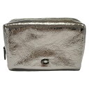 【中古】COACH(コーチ) ポーチ シルバー レザー