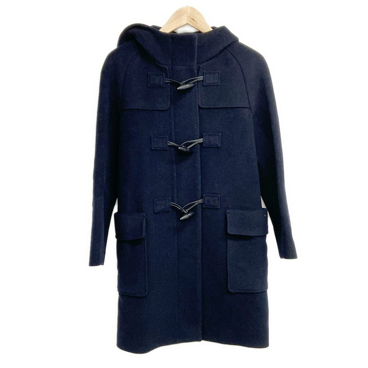 BLUE BLUE ダッフルコート サイズ2 黒 中古】ADORE(アドーア) コート ノースリーブ/冬 黒×ダーク