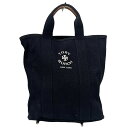 【中古】TORY BURCH(トリーバーチ) ハンドバッグ ダークネイビー×ダークブラウン
