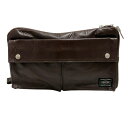 【中古】PORTER/吉田(ポーター) ウエストポーチ ダークブラウン レザー