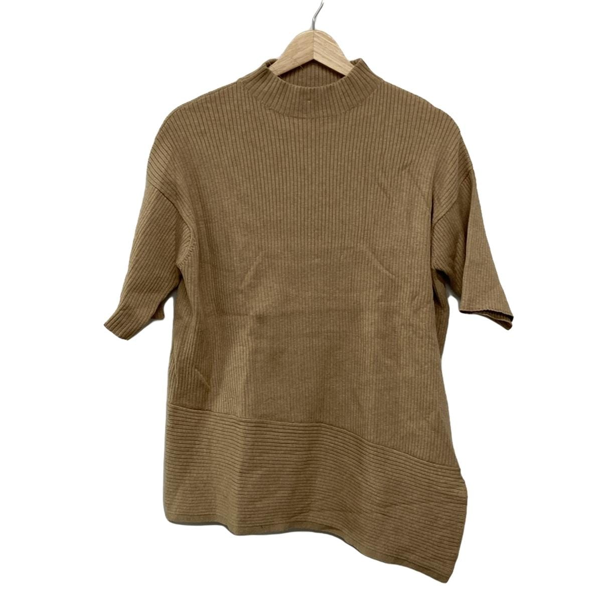 【中古】theory luxe(セオリーリュクス) チュニック ハイネック/七分袖/ニット ベージュ