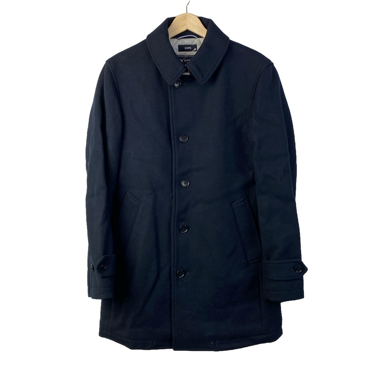 【中古】SHIPS(シップス) コート 長袖/秋/冬 ダークネイビー
