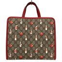 【中古】GUCCI(グッチ) GGプラス・GGスプリーム/チルドレンズ/ピーターラビット x GUCCI トートバッグ トートバッグ PETER RABBITコ...
