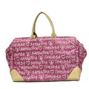 【中古】Samantha Thavasa Resort(サマンサタバサ) ボストンバッグ 本体ロックなし ピンク×ベージュ レザー