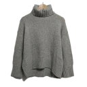 【中古】GALERIE VIE(ギャルリーヴィー) 長袖セーター タートルネック グレー