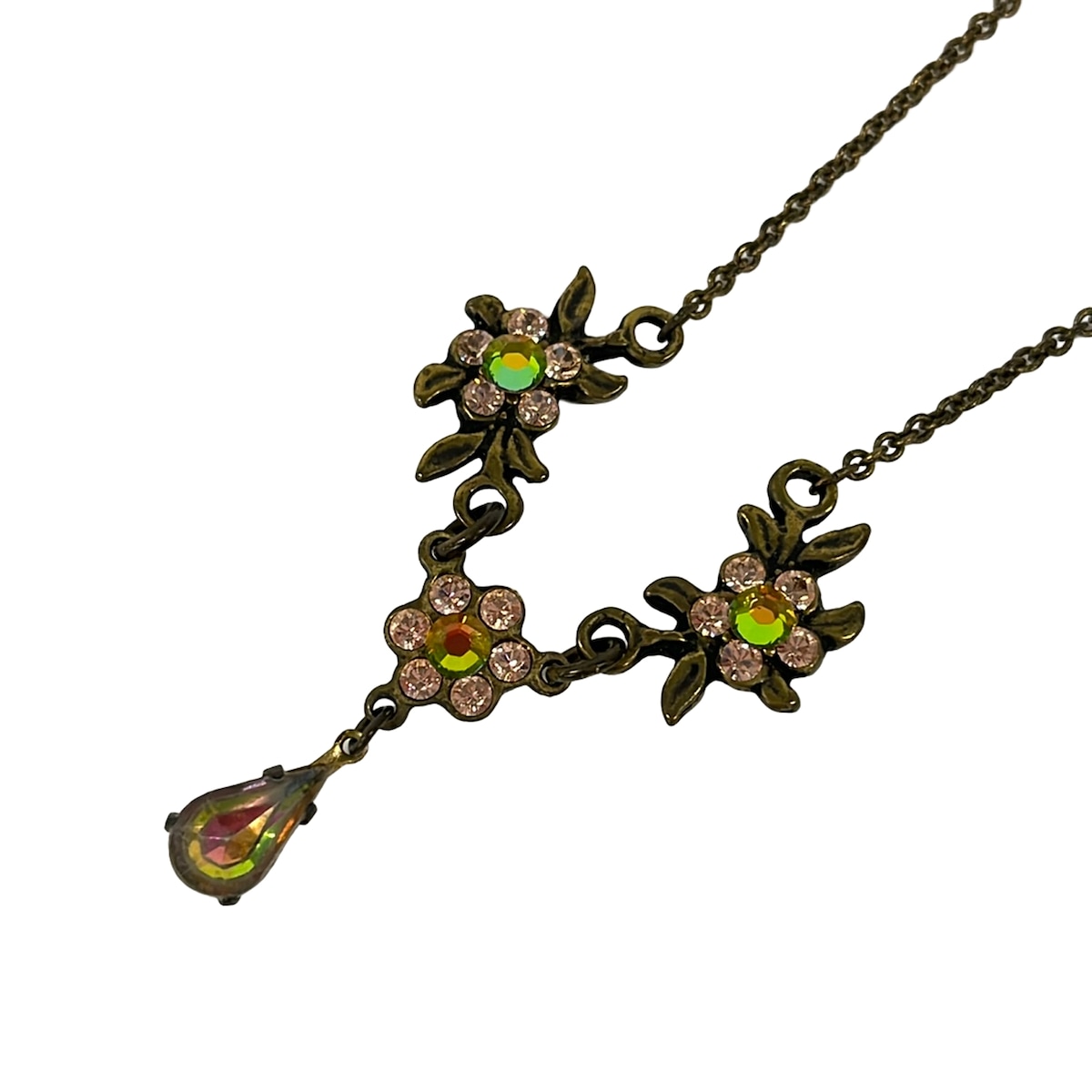 【新着】【中古】Michal Negrin(ミハエルネグリン) ネックレス フラワー ゴールド×ブルー×ピンク