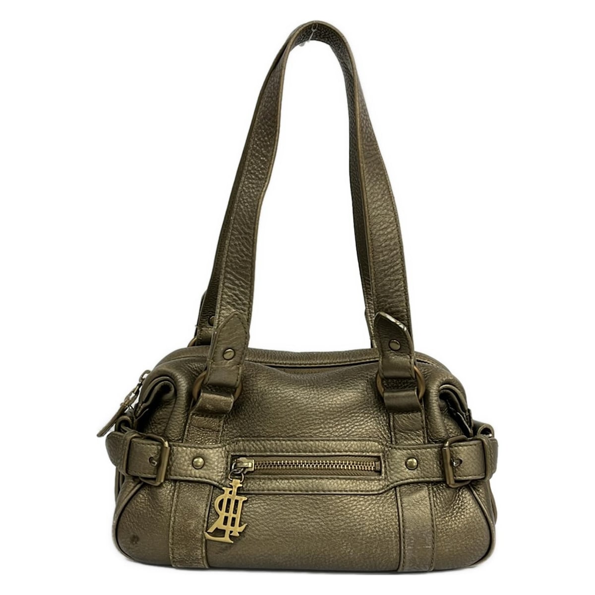 【中古】RalphLauren(ラルフローレン) ショルダーバッグ ゴールド レザー