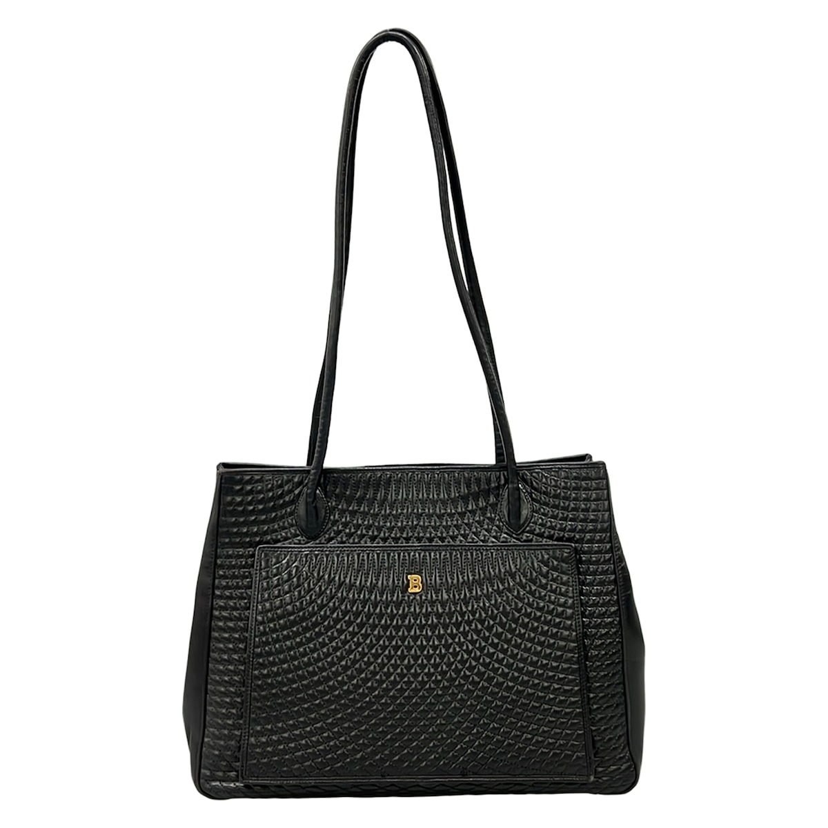 BALLY - 【中古】BALLY(バリー) トートバッグ キルティング 黒 レザー