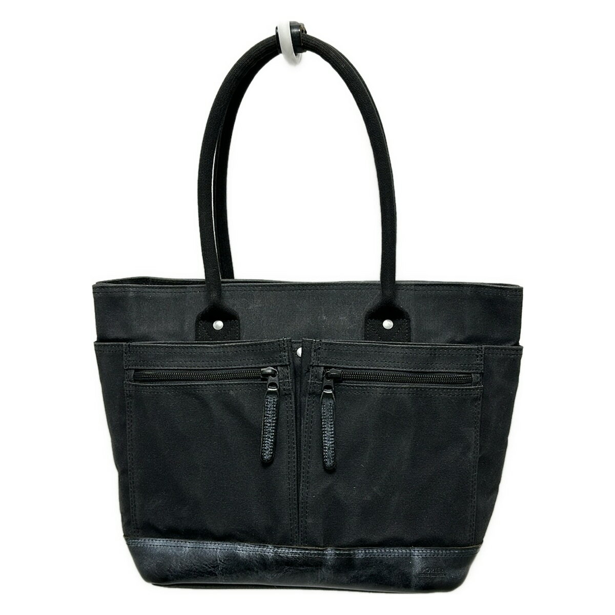 【中古】PORTER/吉田(ポーター) トートバッグ 黒 レザー