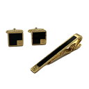 【中古】dunhill/ALFREDDUNHILL(ダンヒル) アクセサリー カフス×1点/ネクタイピン×1点 黒×ゴールド