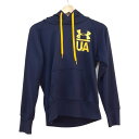 【中古】UNDER ARMOUR(アンダーアーマー) パーカー 長袖 ネイビー×ダークイエロー