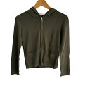 【中古】M-PREMIER(エムプルミエ) パーカー 長袖/ニット/COUTURE/ジップアップ カーキ