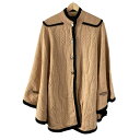 【中古】MARC BY MARC JACOBS(マークバイマークジェイコブス) ポンチョ 秋/冬 ライトブラウン×黒(4)