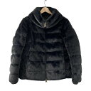 【中古】HERNO(ヘルノ) ダウンジャケット 長袖/フェイクファー/ジップアップ/冬 黒(4)
