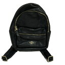 【中古】COACH(コーチ) リュックサック 黒 レザー
