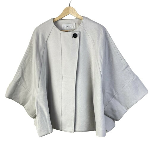 【中古】ADORE(アドーア) コート 長袖/ジップアップ/秋/冬 白 【中古】ADORE(アドーア) コート 長袖/ジップアップ/秋/冬 白
