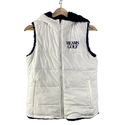 【中古】BEAMS(ビームス) ダウンベスト GOLF/リバーシブル/秋/冬 白×ダークネイビー 【中古】BEAMS(ビームス) ダウンベスト GOLF/リバーシブル/秋/冬 白×ダークネイビー