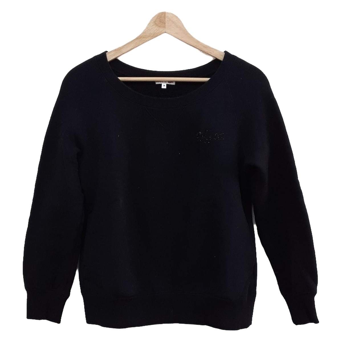 【新着】【中古】Lacoste(ラコステ) トレーナー 長袖/ラインストーン/裏起毛 黒