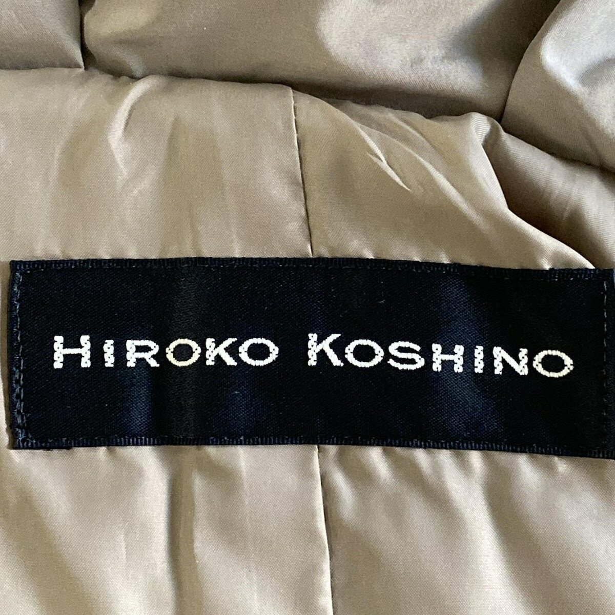 【新着】【中古】HIROKO KOSHINO(ヒロココシノ) ダウンコート 長袖/冬 グレーベージュ