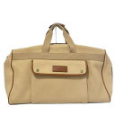 【中古】POLObyRalphLauren(ポロラルフローレン) ボストンバッグ 本体ロックなし ベージュ×ブラウン レザー