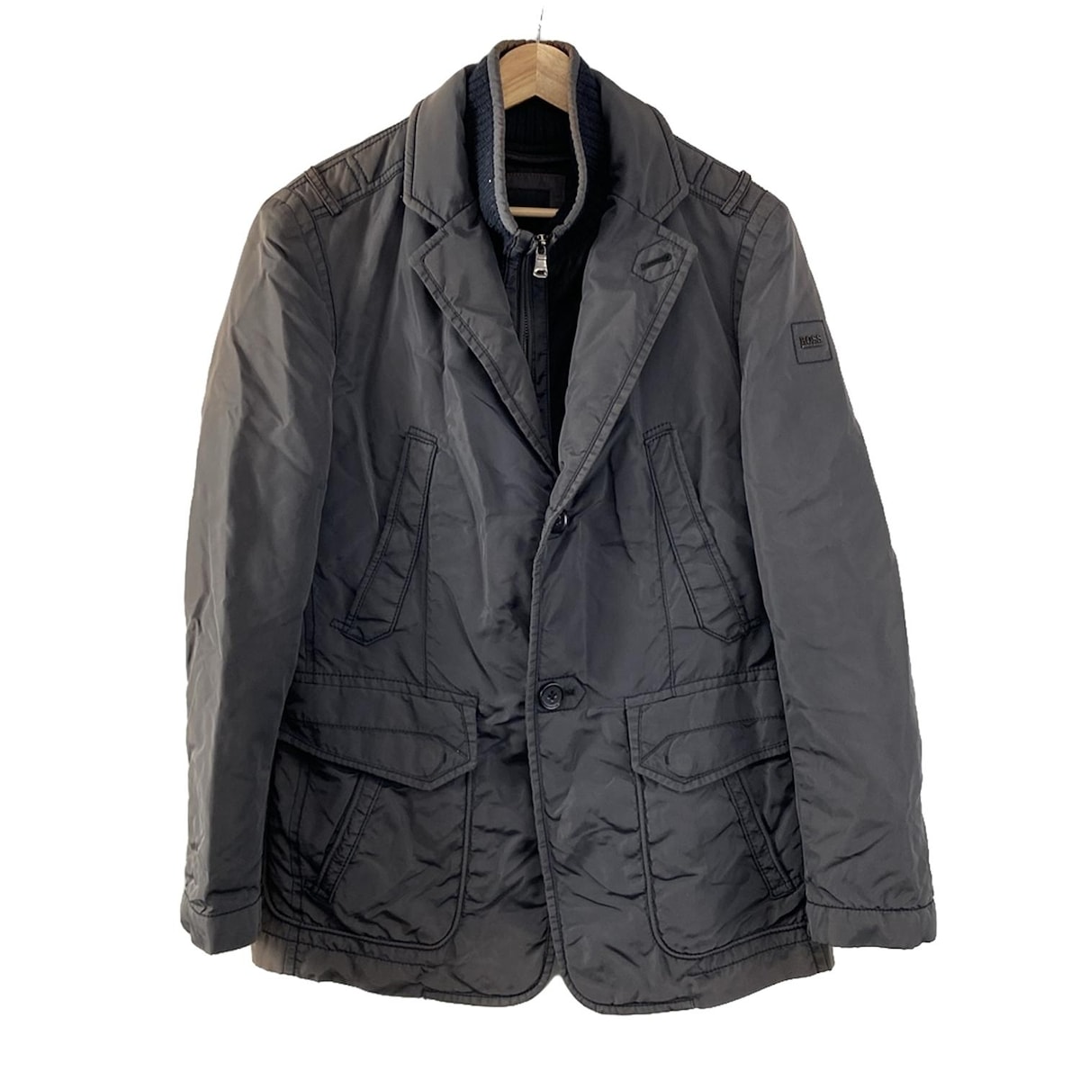 【新着】【中古】HUGOBOSS(ヒューゴボス) ブルゾン 長袖/ジップアップ/秋/冬 ダークグレー