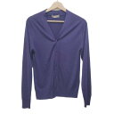 【中古】Cruciani(クルチアーニ) カーディガン 長袖/カシミヤ/シルク パープル