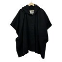 【中古】Max Mara(マックスマーラ) ポンチョ フード付き 黒 ウール