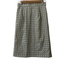 【中古】UNITED ARROWS(ユナイテッドアローズ) スカート ひざ丈/closet story アイボリー×グレー×ブルー