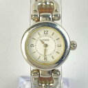 【中古】COACH(コーチ) 腕時計 革ベルト 白(2)
