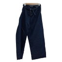 【中古】mizuiro ind(ミズイロインド) パンツ ラップパンツ ネイビー