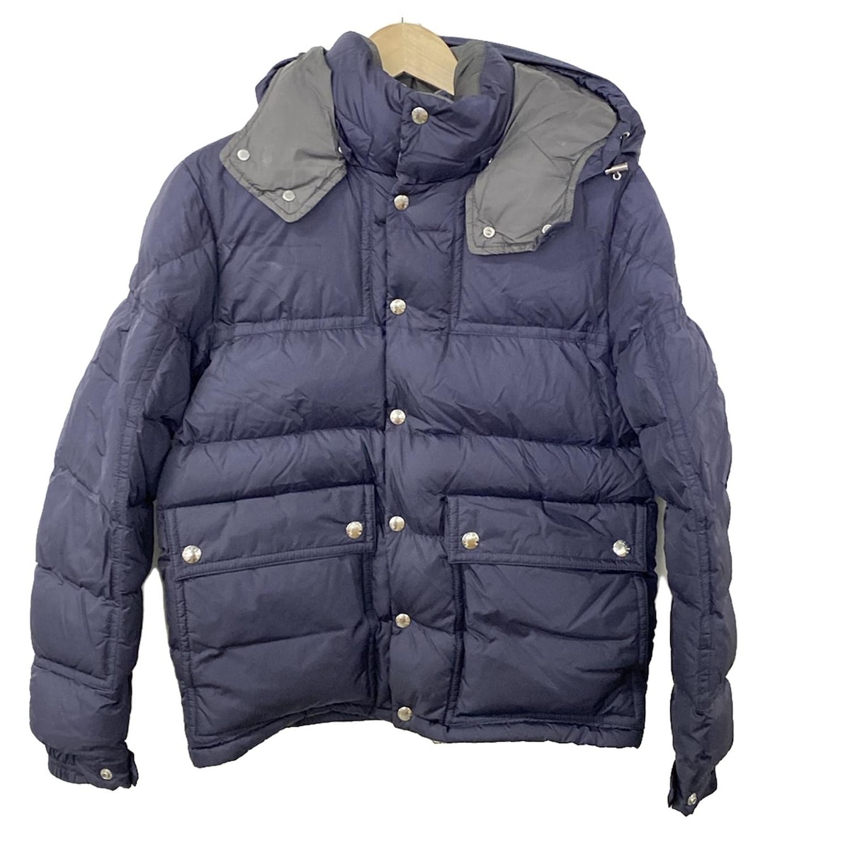 【中古】MONCLER(モンクレール) BREL ダウンコート 長袖/冬/フード取外し可 ネイビー