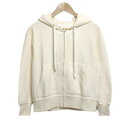 【中古】PLAIN PEOPLE(プレインピープル) パーカー 長袖/ジップアップ アイボリー