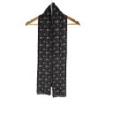 【中古】ANNA SUI(アナスイ) スカーフ 黒×パープル