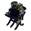 【中古】ComplexBIZ(コンプレックスビズ) アクセサリー ヘアクリップ/ビジュー 黒×ネイビー×マルチ