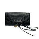 【中古】SEE BY CHLOE(シーバイクロエ) オルガ 長財布 黒 レザー