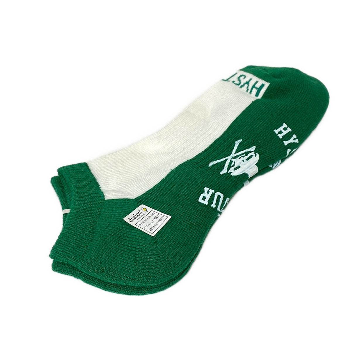 【新着】【中古】HYSTERIC GLAMOUR(ヒステリックグラマー) 小物 靴下 グリーン×白 コットン