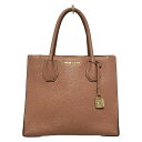 【中古】MICHAEL KORS(マイケルコース) メルセ ハンドバッグ コーラルピンク レザー