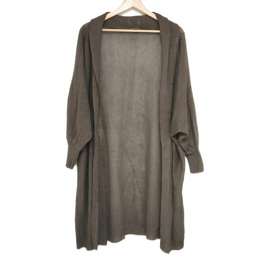 【中古】DEUXIEME CLASSE(ドゥーズィエム) カーディガン 長袖/麻 ダークブラウン 【中古】DEUXIEME CLASSE(ドゥーズィエム) カーディガン 長袖/麻 ダークブラウン