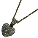 【中古】SWAROVSKI(スワロフスキー) ネックレス ハート クリア×ゴールド