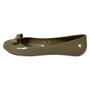 【中古】TORY BURCH(トリーバーチ) フラットシューズ リボン グレーベージュ(4)