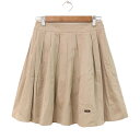 【中古】BLUE LABEL CRESTBRIDGE(ブルーレーベルクレストブリッジ) スカート ひざ丈/プリーツ ベージュ