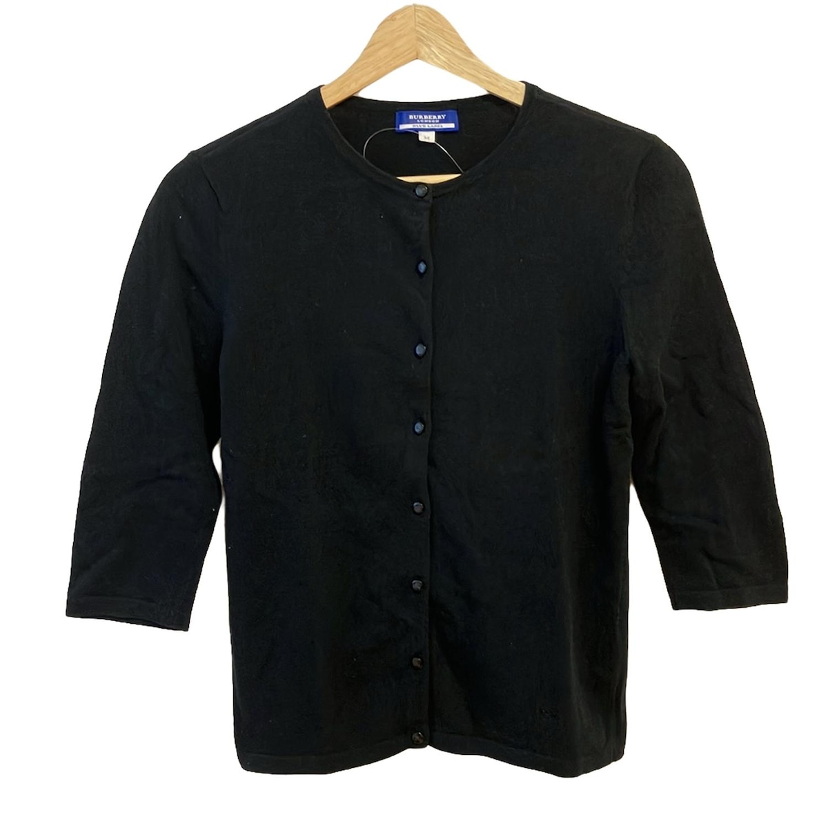 【新着】【中古】Burberry Blue Label(バーバリーブルーレーベル) カーディガン 七分袖 黒