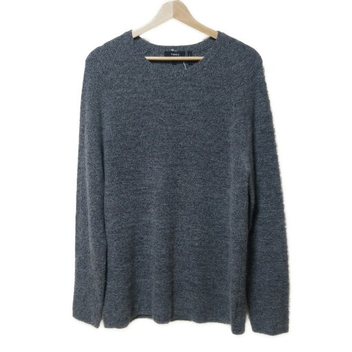 【中古】theory(セオリー) 長袖セーター クルーネック/カシミヤ グレー×黒 【中古】theory(セオリー) 長袖セーター クルーネック/カシミヤ グレー×黒