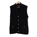 【中古】ESCADA(エスカーダ) ベスト 黒(4)